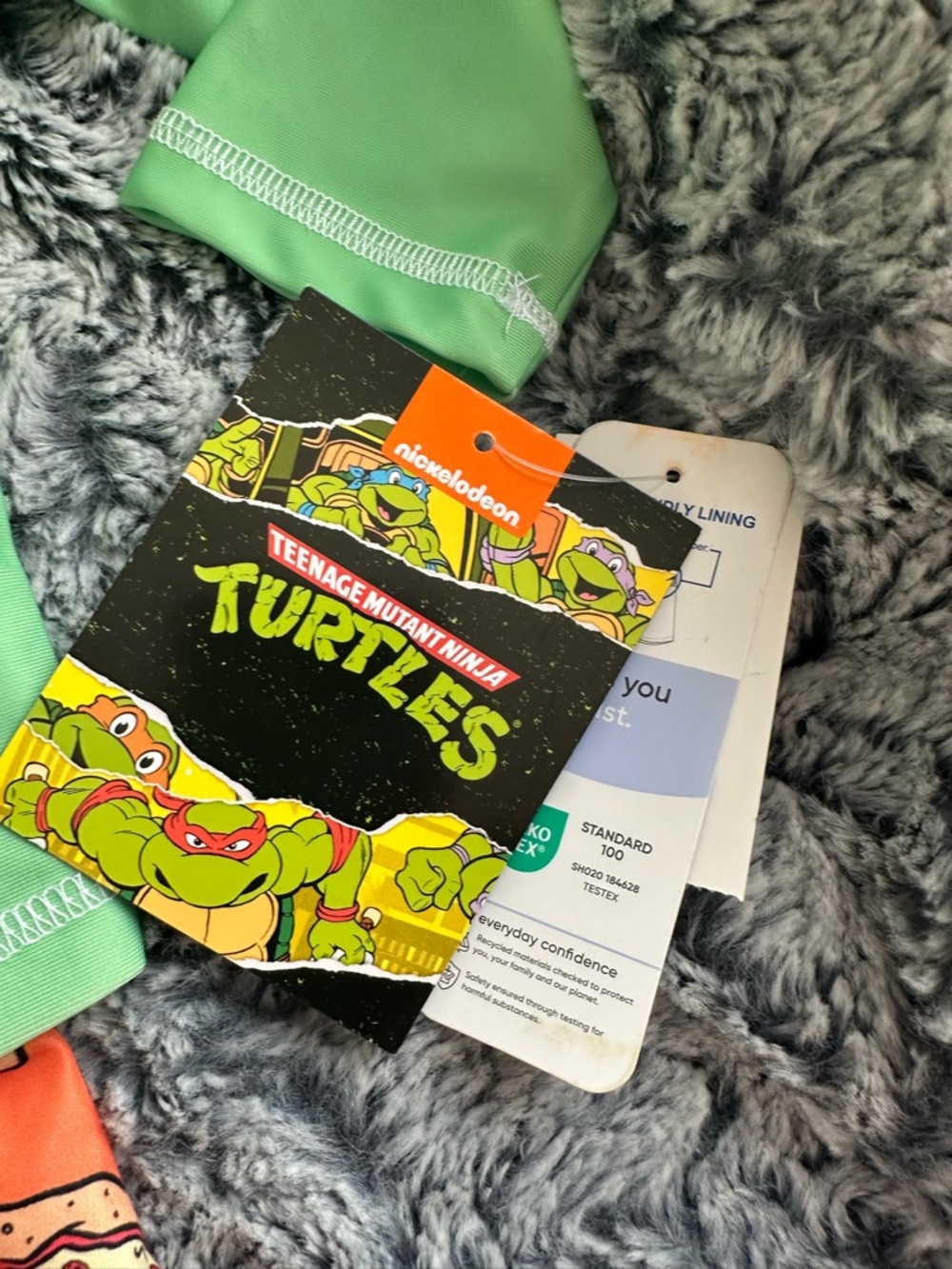 NWTS Nickelodeon Teenage Mutant Ninja Turtles Rashie Swim Set Sz 12 mos - Picture 5 of 11